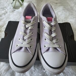 Converse Purple and White Sneakers Classic Canvas Design